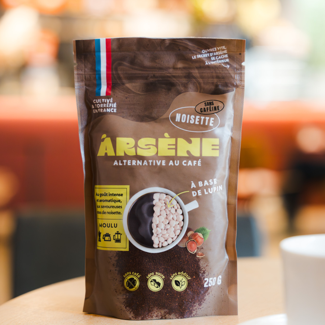 Paquet Arsène Noisette alternative au café sans caféine, à base de lupin, cultivé et torréfié en France