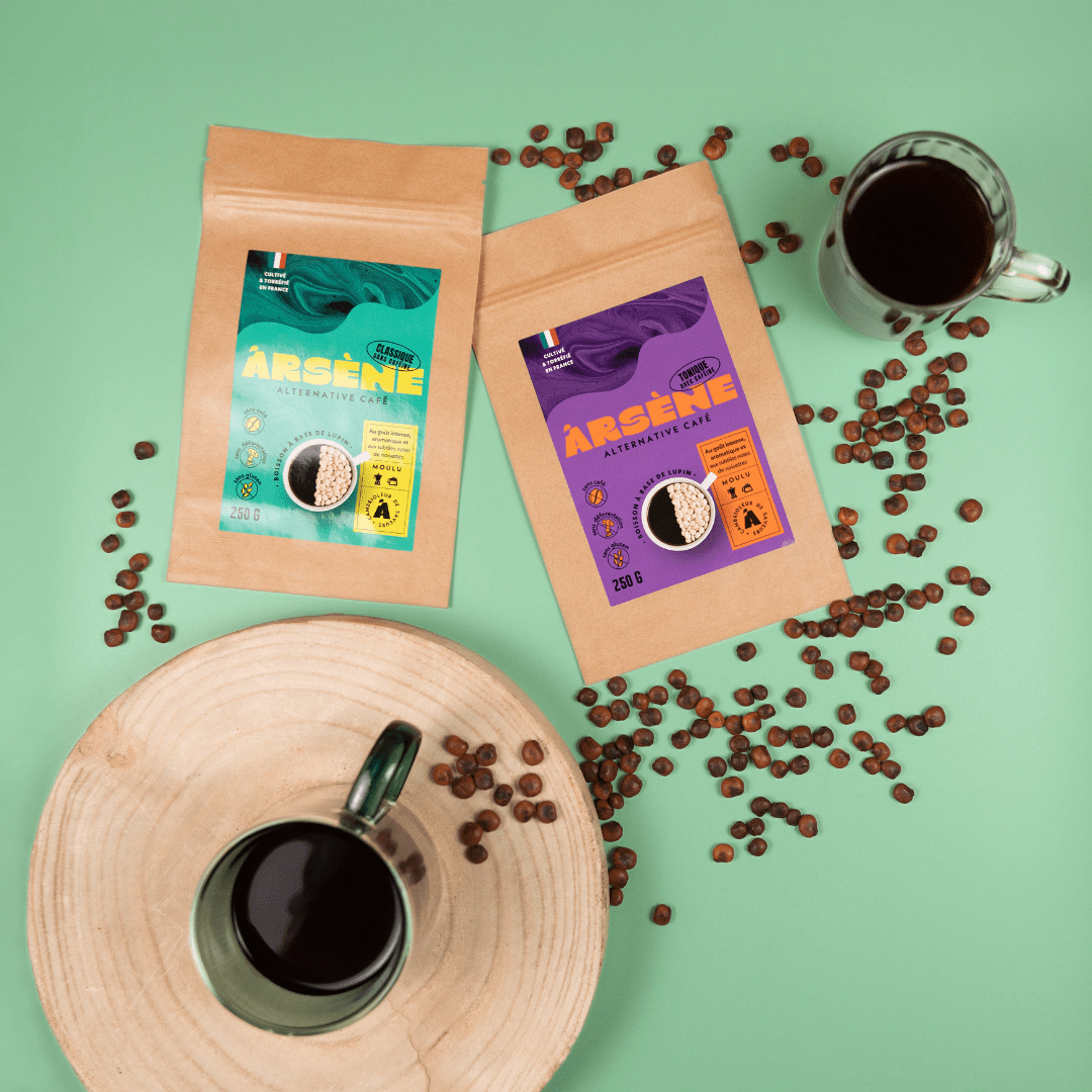 pack découverte - 4 sachets - Arsène - Alternative au café - sur bois avec graines 